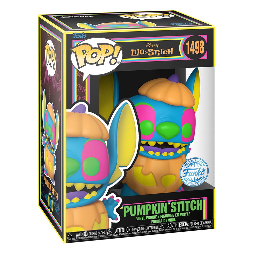 Lilo & Stitch Pop! Disney vinylfigur Blacklight Pumpkin Stitch 9 cm
