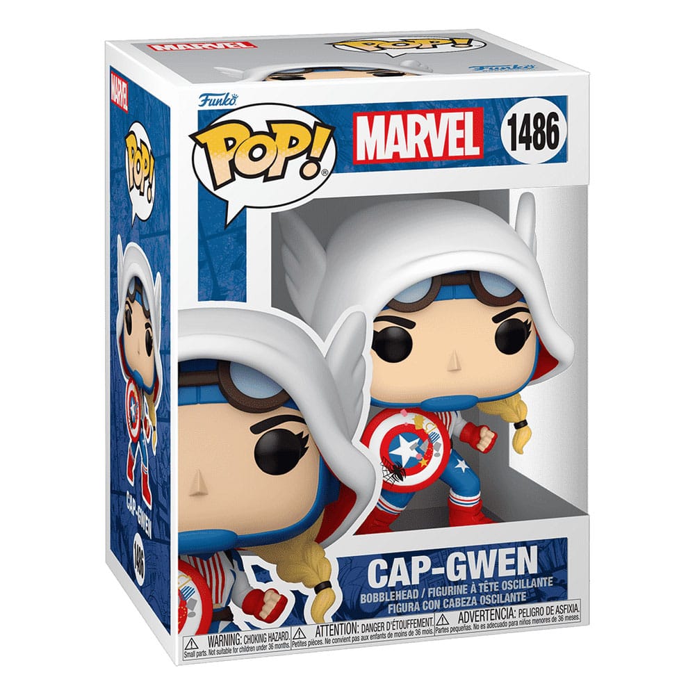 Marvel Pop! Vinyl Figure Cap-Gwen 9 cm