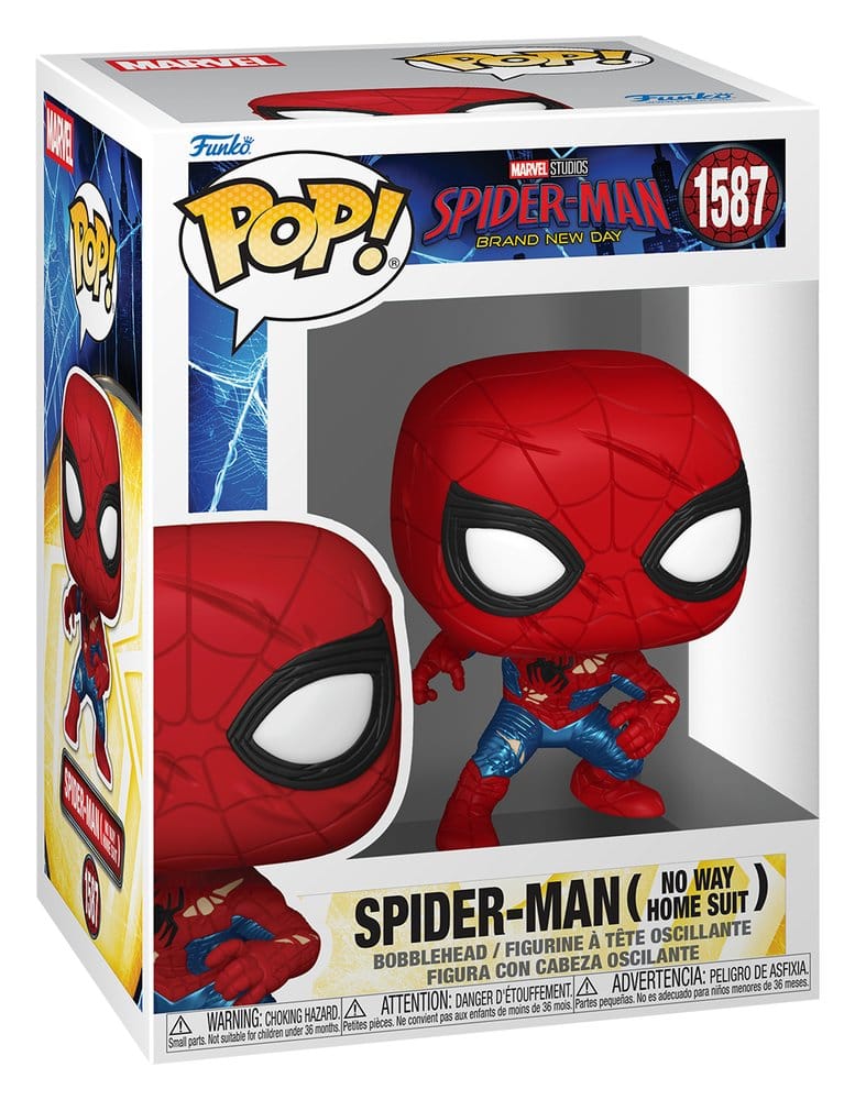 Spider-Man: Brand New Day POP! Vinylfigur Spider-Man (No Way Home Suit) (Splinterny dag) 9 cm
