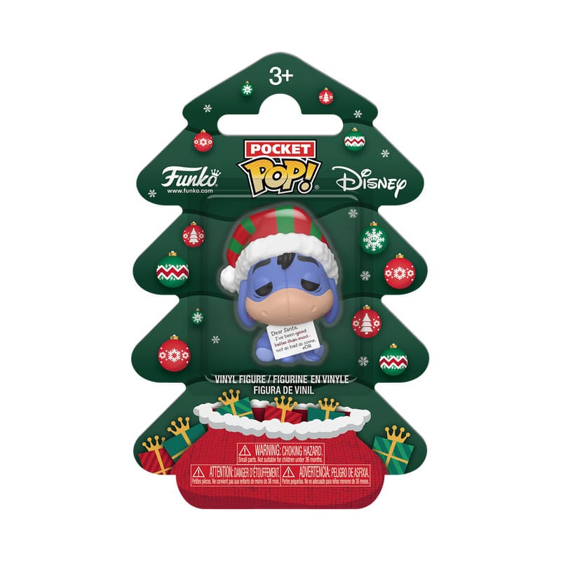 Winnie the Pooh Holiday 2025 Pocket POP! Vinyl nøkkelringer Eeyore Tree Holiday Box 4 cm