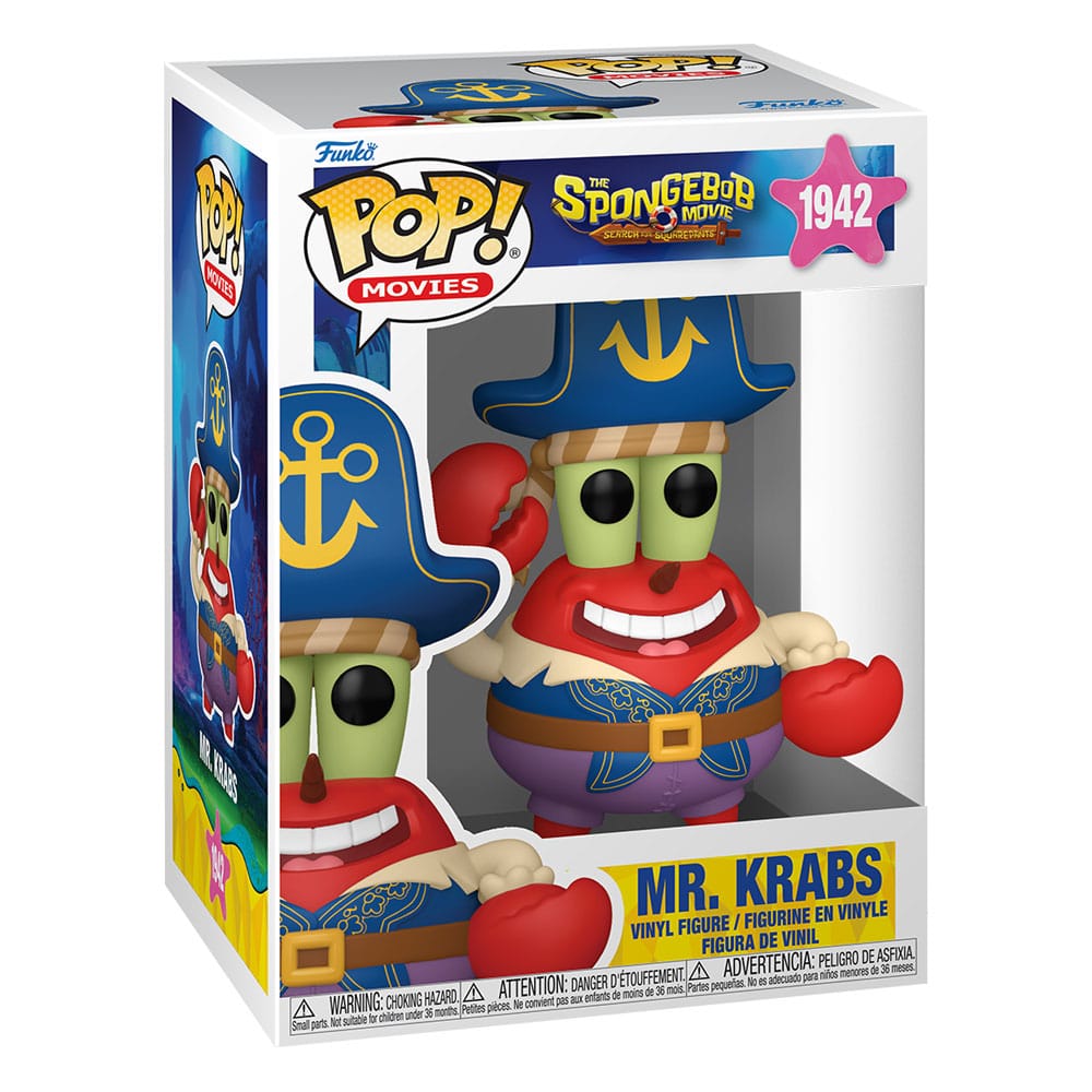 SpongeBob SquarePants POP! Figura in vinile Mr. Krabs (Pirata) 9 cm