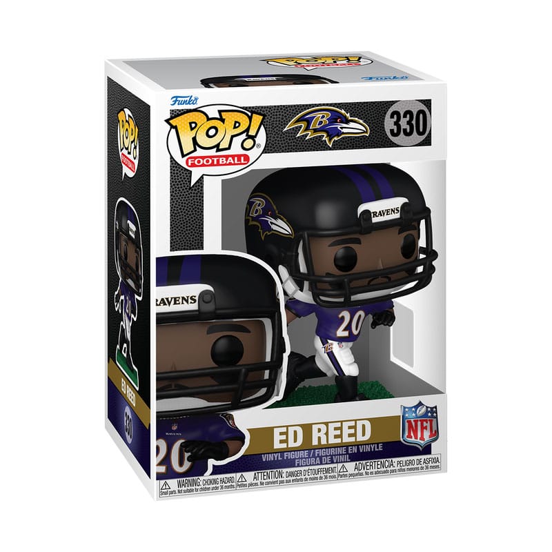 NFL: Efsaneler POP! Spor Vinil Şekil Efsaneleri - Ed Reed(Kuzgunlar) 9 cm