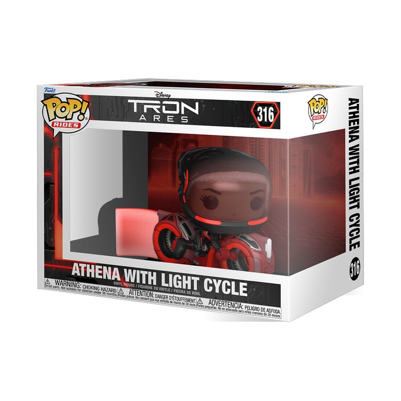 Tron: Ares POP! Rides Vinyl Figur Athena med Light Cycle 15 cm