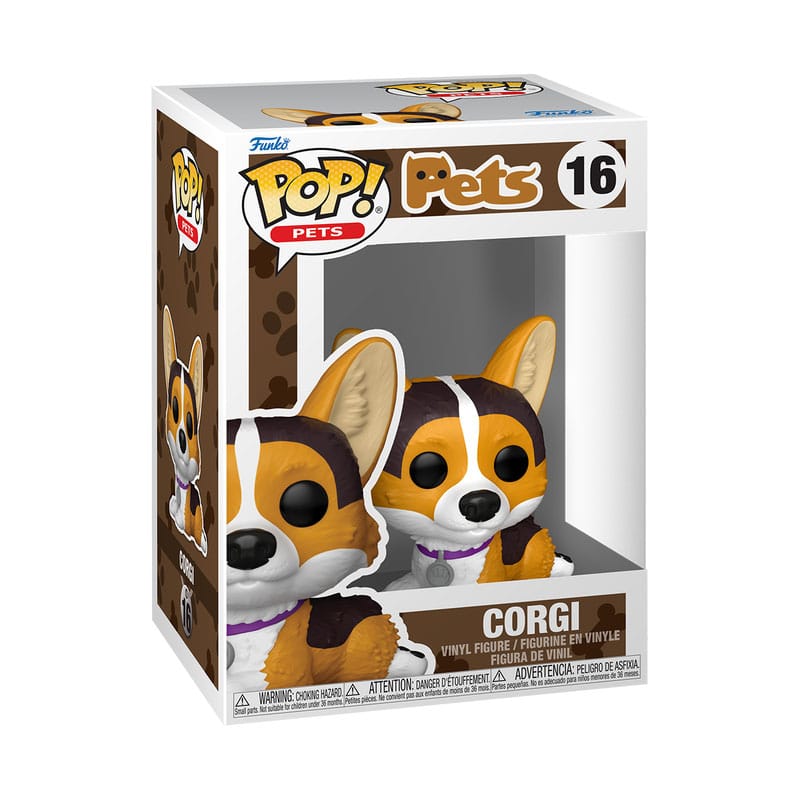 Funko-Legacy POP! Figura Vinilo Pets Corgi 9 cm