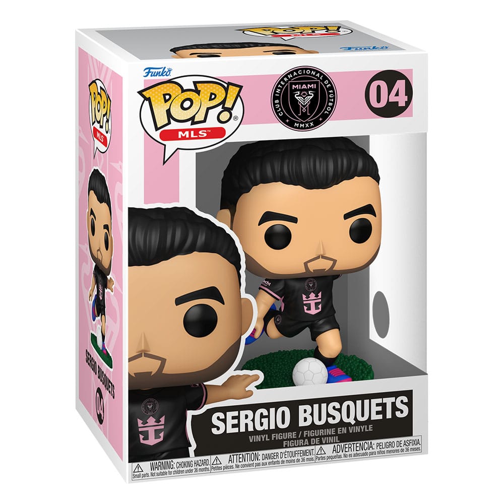 MLS POP! Spor Vinil Figür Miami-Sergio Busquets (uzakta) 9 cm