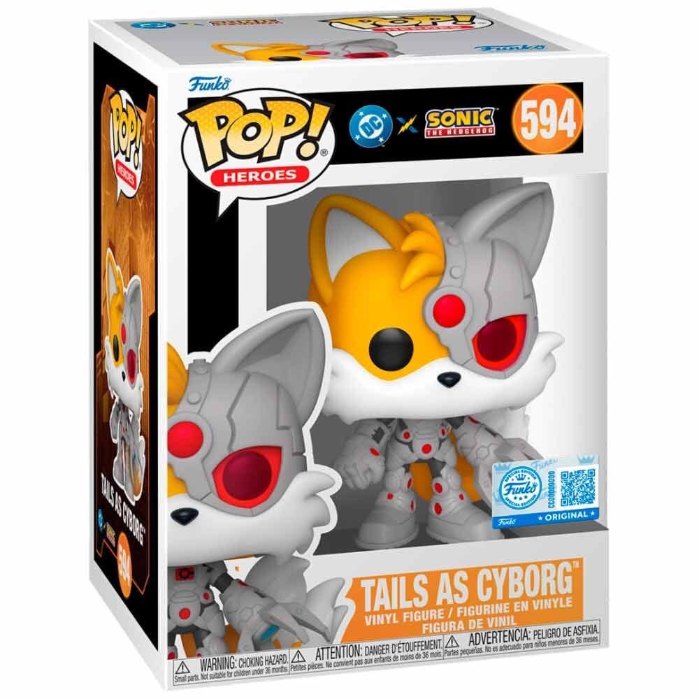 DC x Kirpi Sonic POP! Heroes Vinil Şekil Kuyrukları Cyborg olarak 9 cm