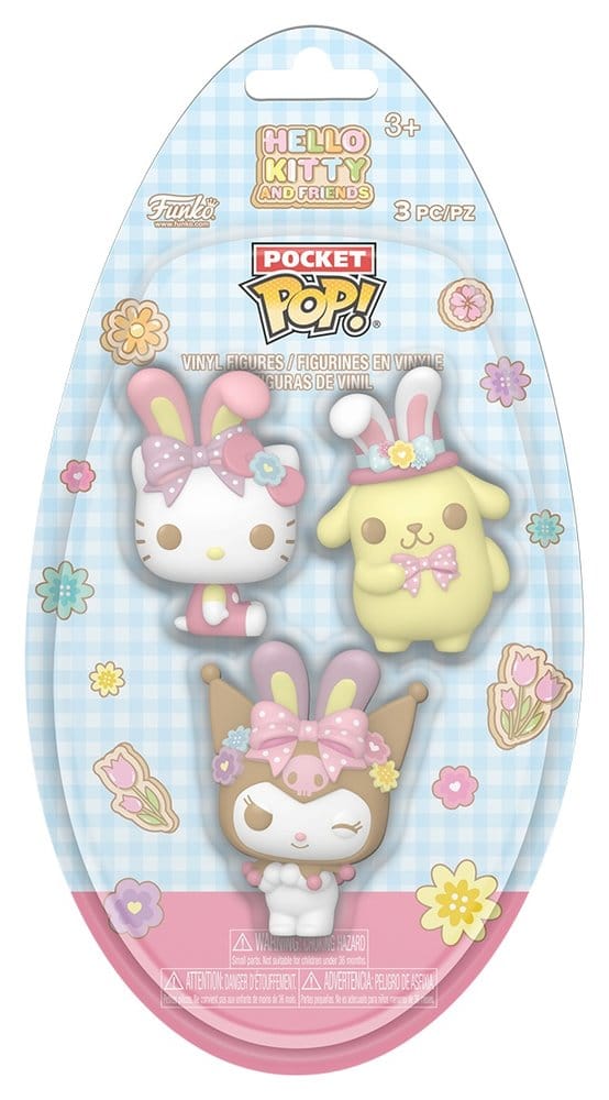 Ciao Kitty Pocket POP! Figura in vinile Uovo di Pasqua Confezione da 3 HK 4 cm