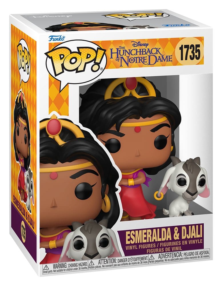 Le Bossu de Notre Dame POP! Figurine en vinyle Esmeralda & Djali 9 cm