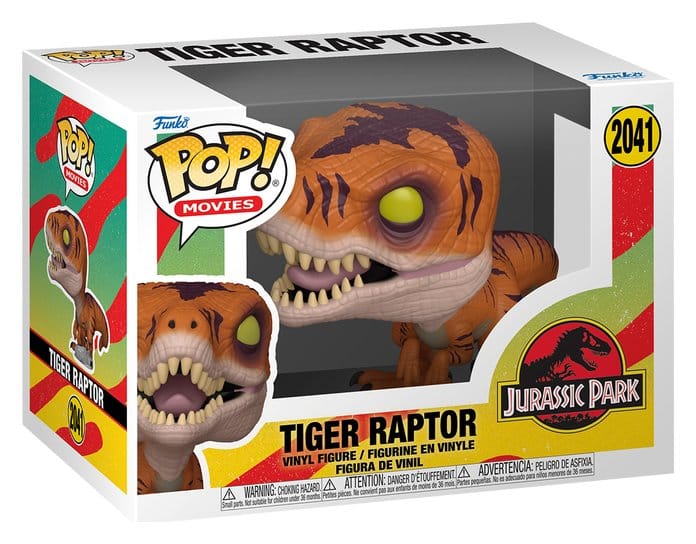 Jurassic Park POP! Movies Vinylfiguur Tiger Raptor 9 cm