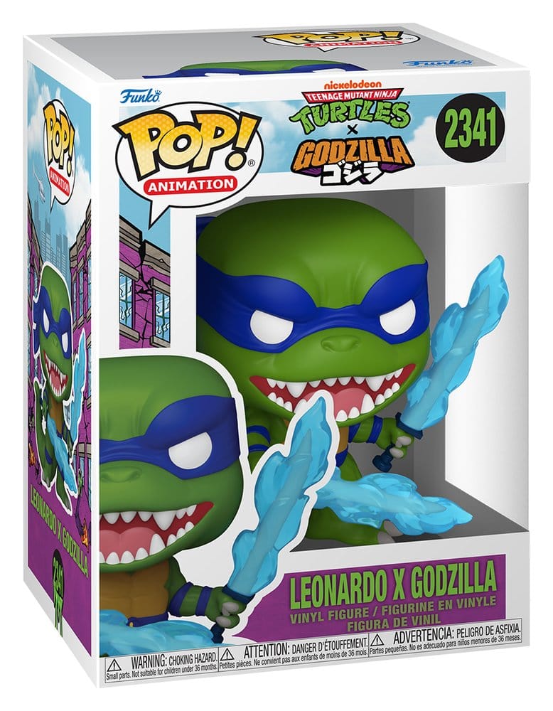 Godzilla x Turtles POP! Animations-Vinylfigur Leonardo X Godzilla 9 cm