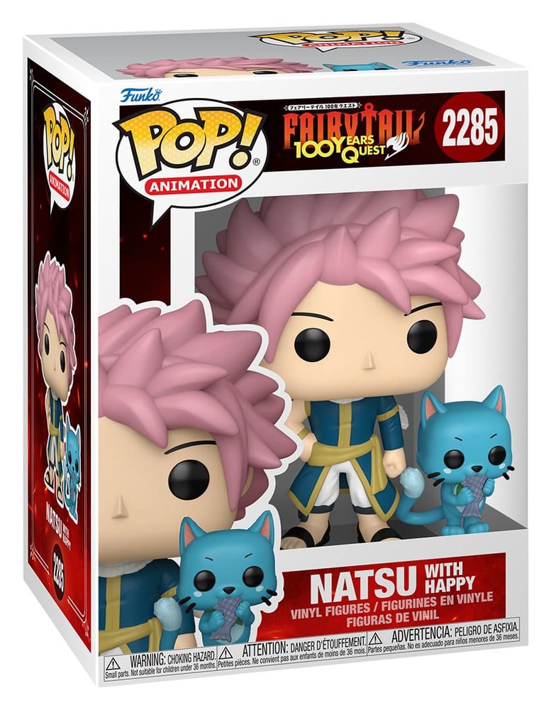 Fairy Tail-100 jaar zoektocht POP! Animatie vinylfiguur Natsu & Happy 9 cm