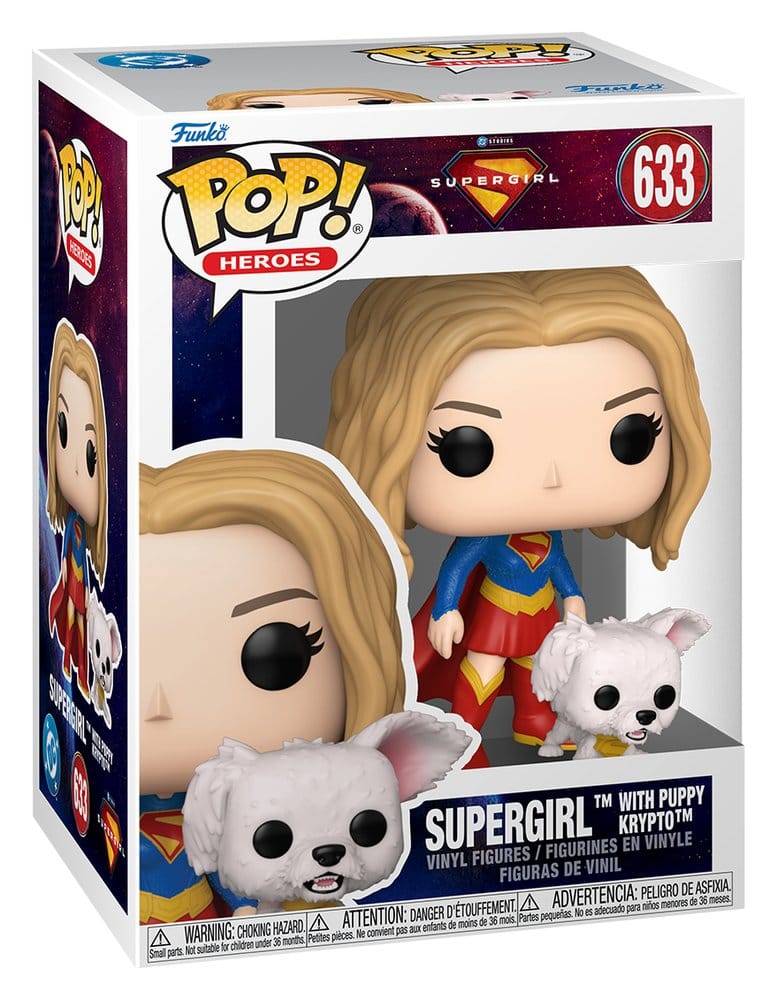 Supergirl (2026) POP! Heroes Figurine en vinyle Supergirl avec chiot Krypto 9 cm