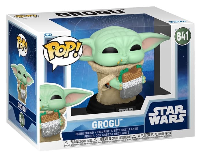 Star Wars: The Mandalorian und Grogu POP! Vinylfigur Grogu mit Sandwich 9 cm