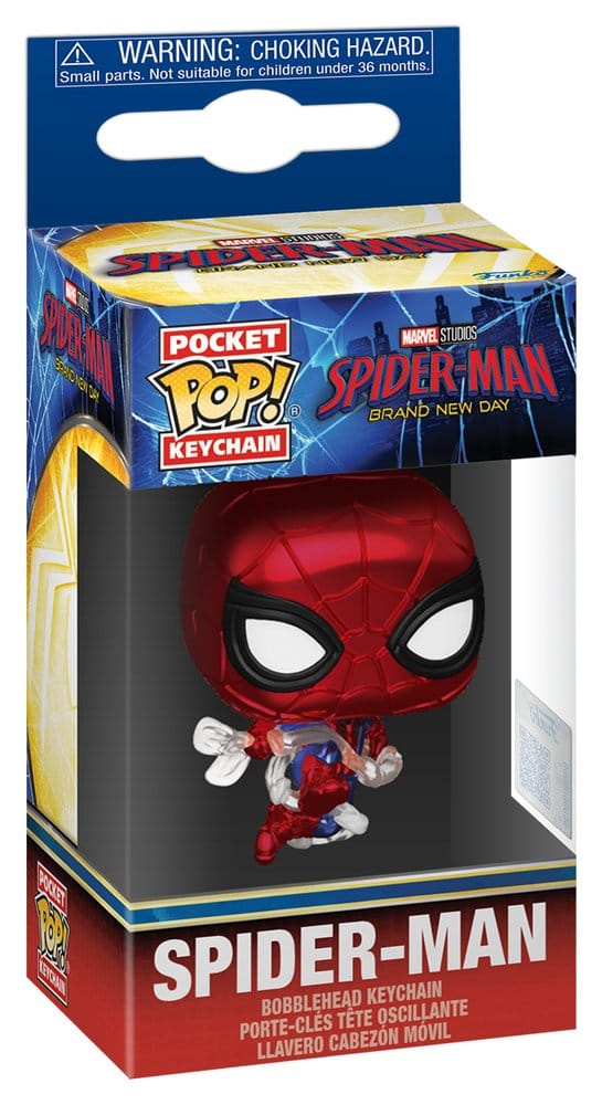 Spider-Man: splitter ny daglomme-POP! Vinylnøkkelringer 4 cm Spider-Man (metallisk) skjerm (12)
