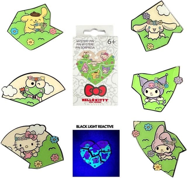 Sanrio by Loungefly Entamel Pins Blind Box Hello Kitty & Friends Flower Crown Puzzle Affichage (12)