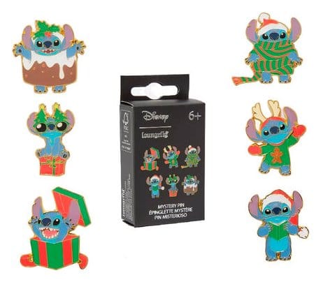 Disney by Loungefly Pines esmaltados Caja ciega Stitch Holiday Display (18)