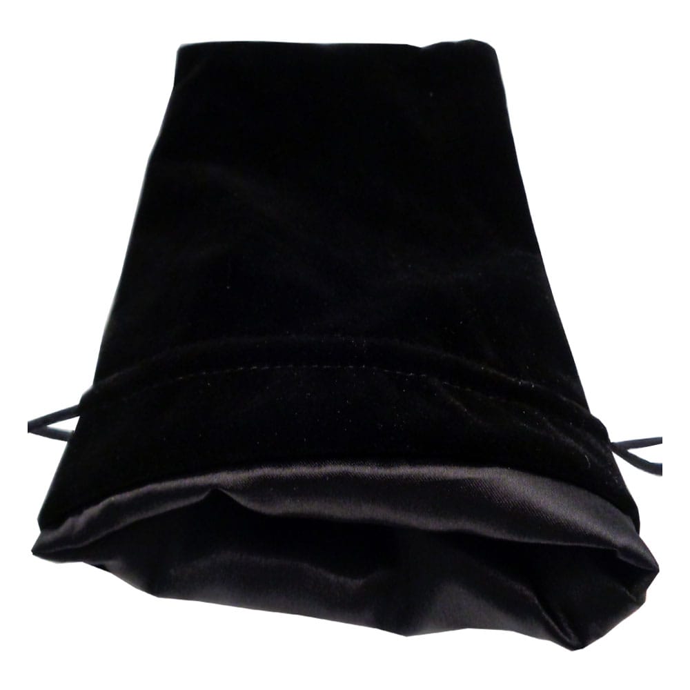 FanRoll Sac à Dés Velours Noir avec Satin Noir Grand