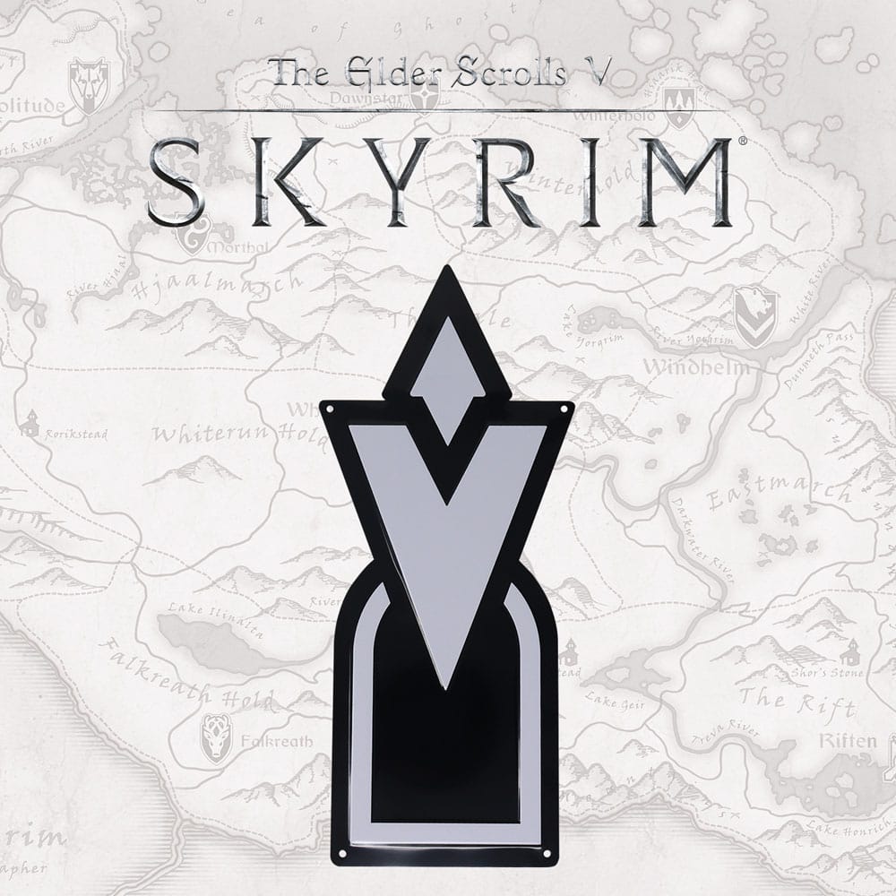 Elder scrolls Skyrim Tin Sign Skyrim Quest Marker
