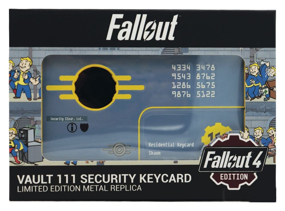 Fallout Replica Security Keycard Vault 111 Edizione limitata 11 cm