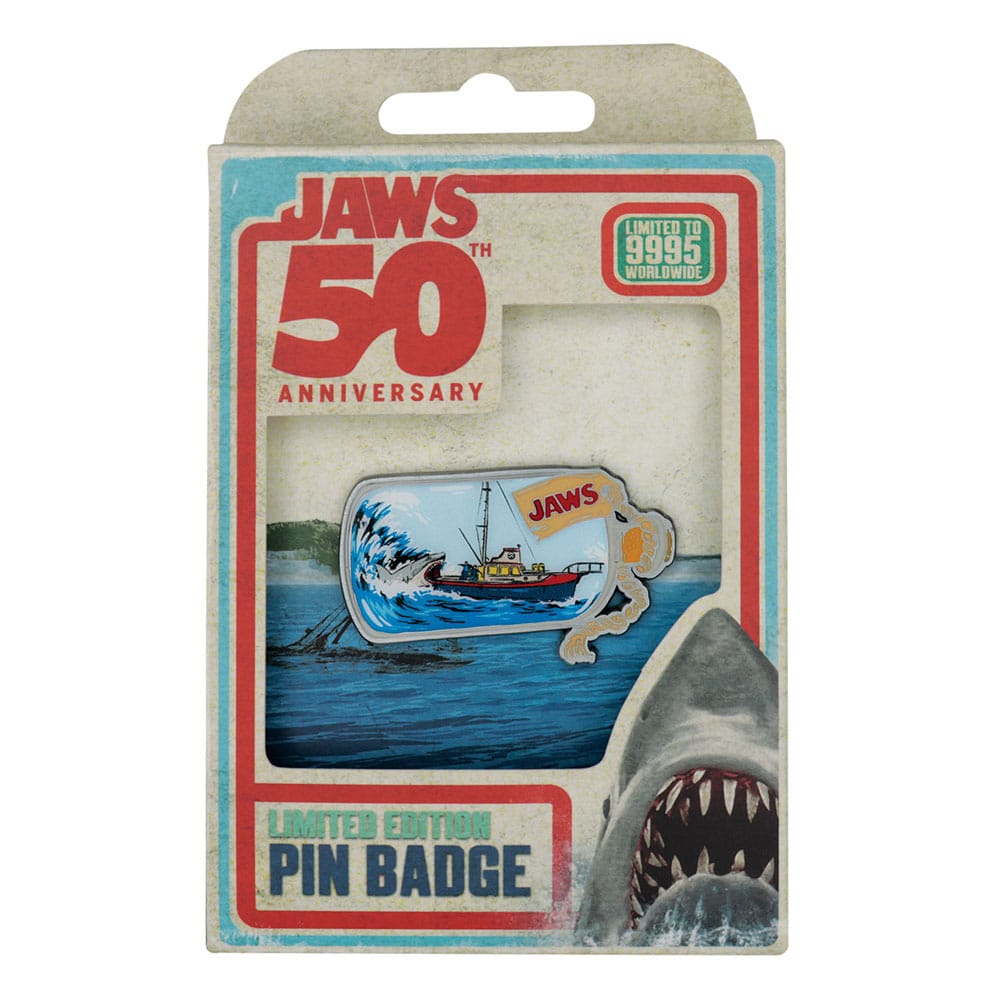 Jaws Pin Badge 50e anniversaire Navire en bouteille