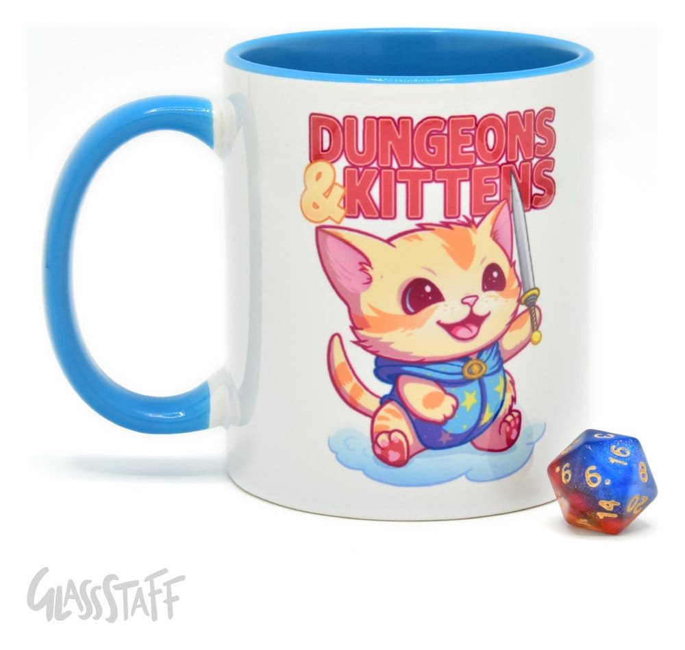 Glassstaff Coffret cadeau Mug et dés D20 Donjons et chatons