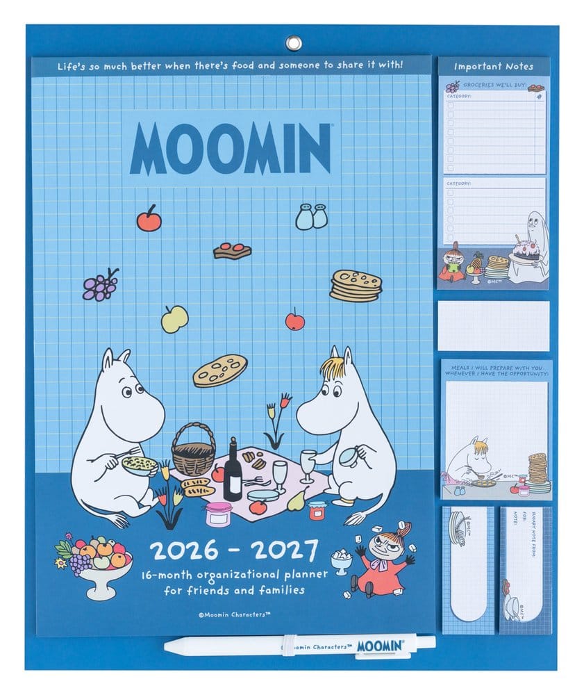 Magnetischer Moomin-Planer 2026/27, 30 x 35 cm