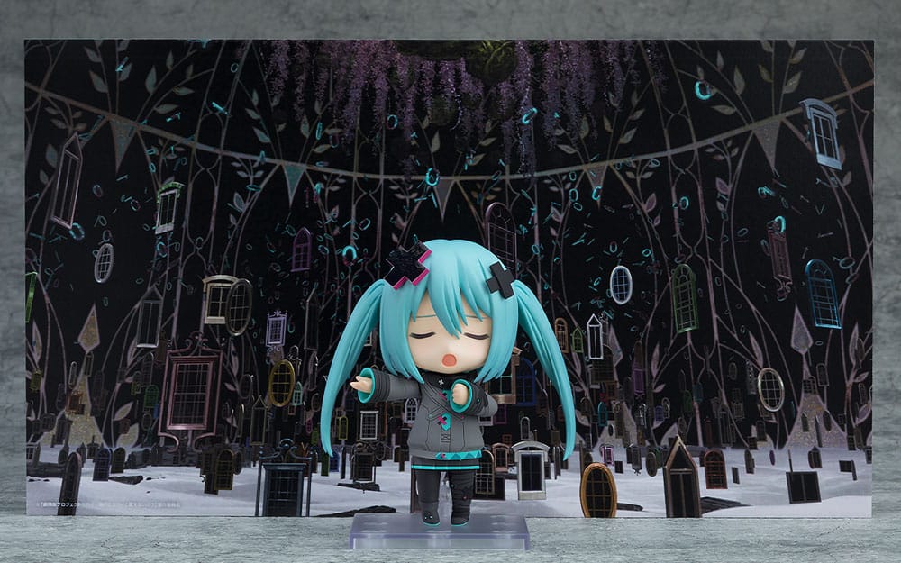 Farverig scene! The Movie: A Miku Who Can't Sing Nendoroid Action Figur Hatsune Miku: Shuttered Sekai Ver. 10 cm