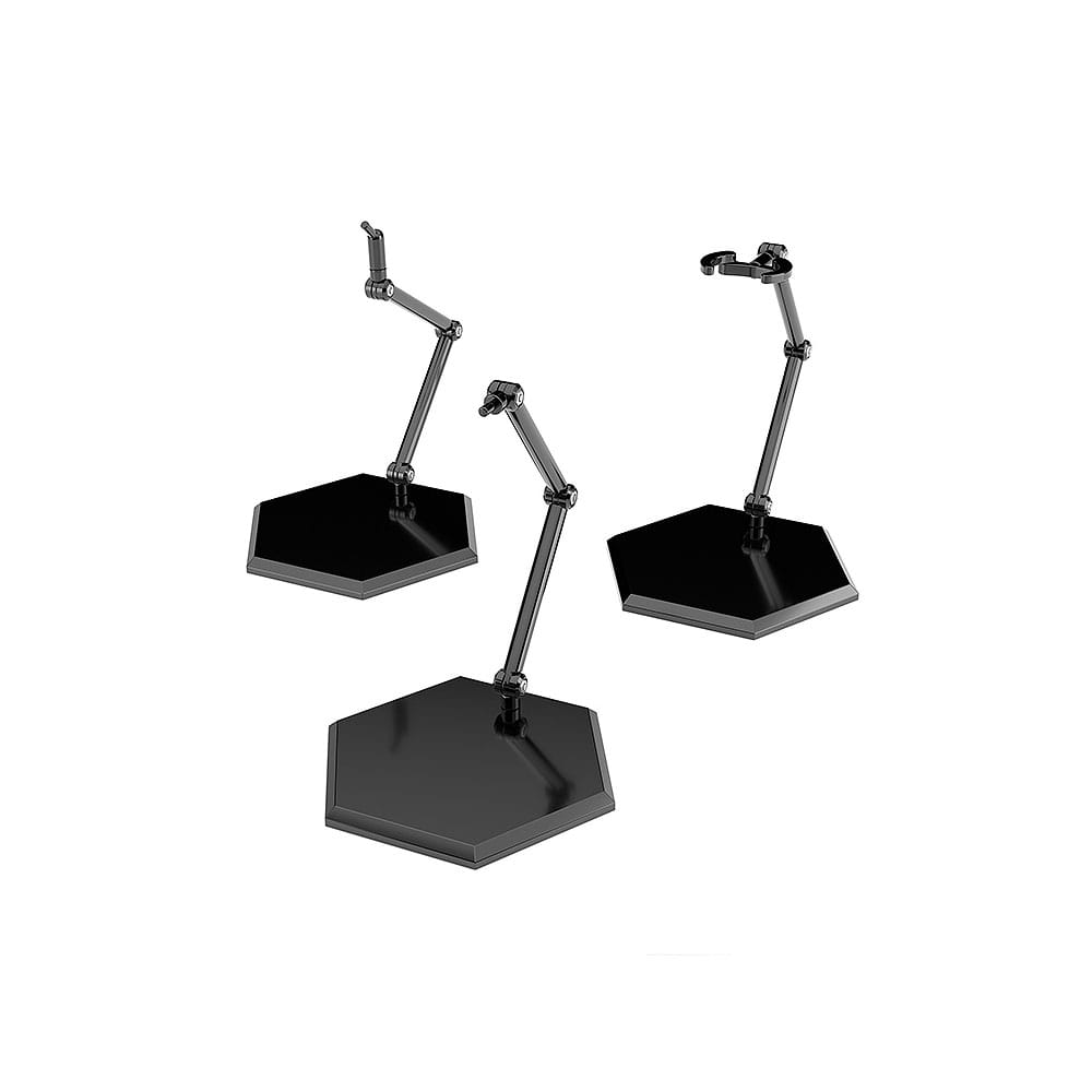 Basit Stand Mini Nendoroid Mini Figürler ve Modeller için Daha Fazlası Siyah Altıgen Tip 3'lü Paket