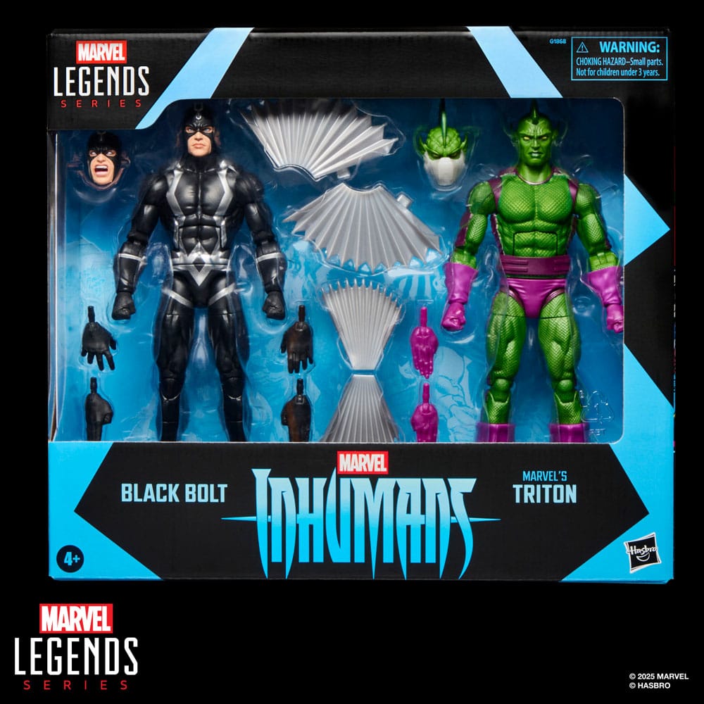 Inhumans Marvel Legends Actiefiguren 2-Pack Zwart Bolt & Marvel's Triton 15 cm
