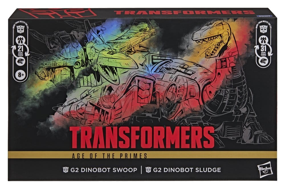 Transformers Age of the Primes Leader Class-actiefiguur 2-pack G2 G2 Dinobot Swoop & G2 Dinobot Sludge 19 cm