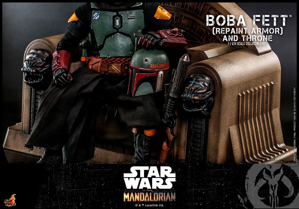 Star Wars: The Mandalorian Action Figure 1/6 Boba Fett Riepinger Armor and Throne Special Edition 30 cm