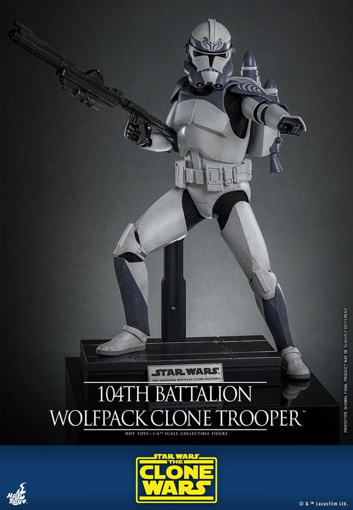 Star Wars The Clone Wars Actiefiguur 1/6 104e Bataljon Wolfpack Clone Trooper 30 cm