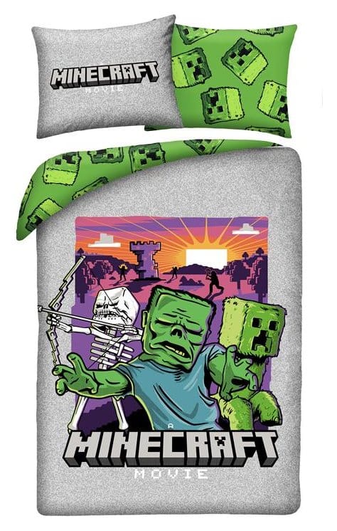Ensemble de couette du film Minecraft Ver. 1 140 x 200 cm / 70 x 90 cm