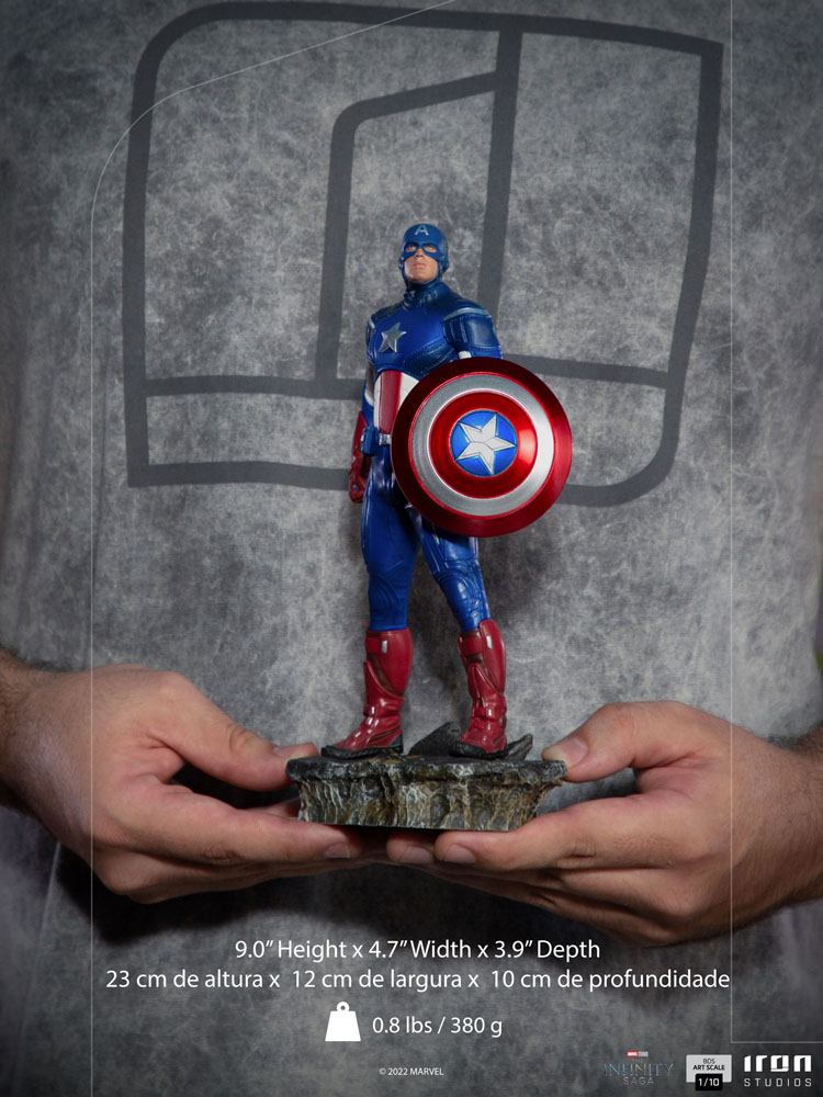 La estatua de la escala de arte de Infinity Saga BDS 1/10 Capitán América Batalla de NY 23 cm