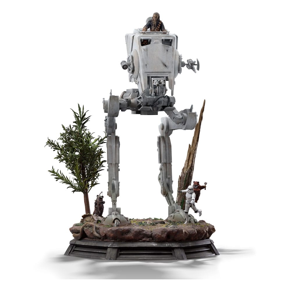 Star Wars Demi Art Scale Estatua 1/20 AT-ST y Chewbacca 53 cm