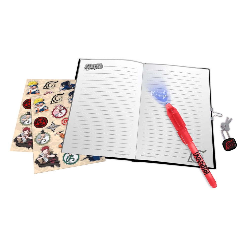 Juego de diario secreto de Naruto con cerradura
