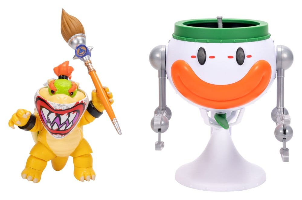 Figura d'azione del film Super Mario Galaxy Bowser Jr. con auto da clown 13 cm