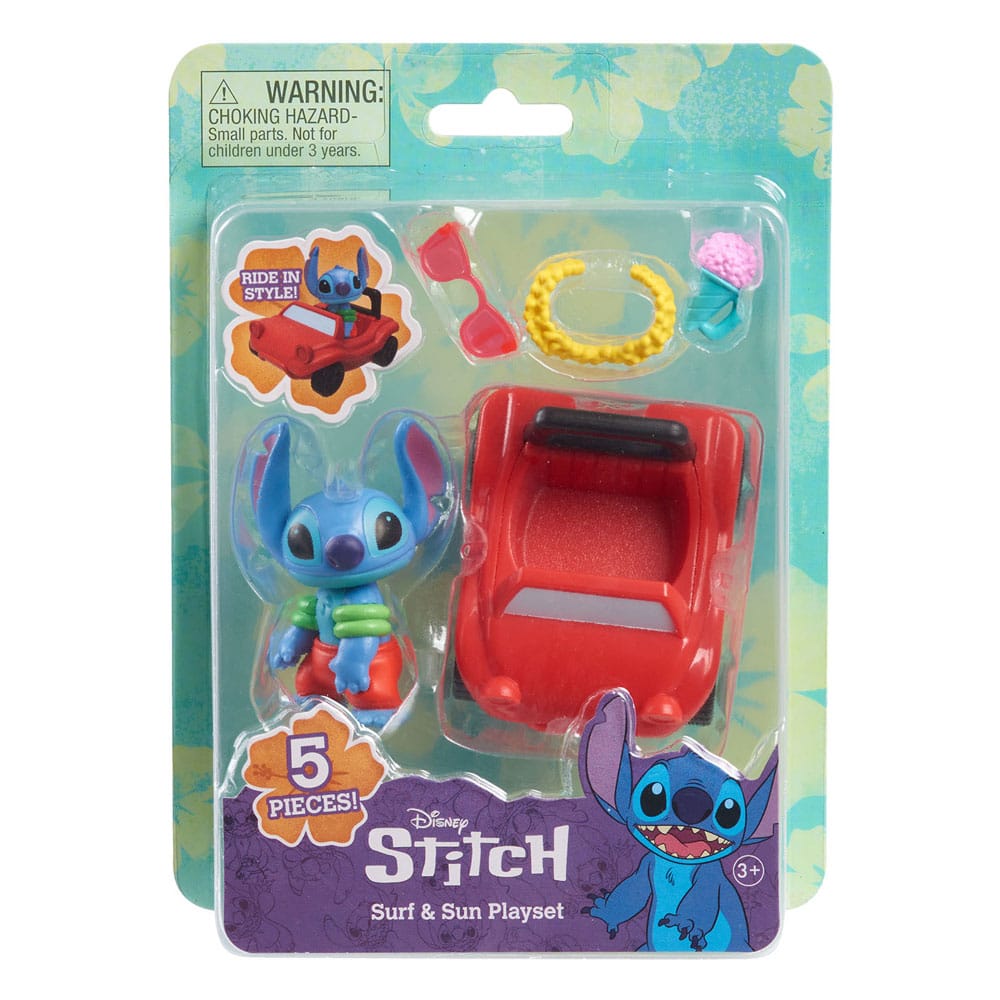 Lilo & Stitch Mini Figür Playset Surf & Sun Dikiş 7 Cm