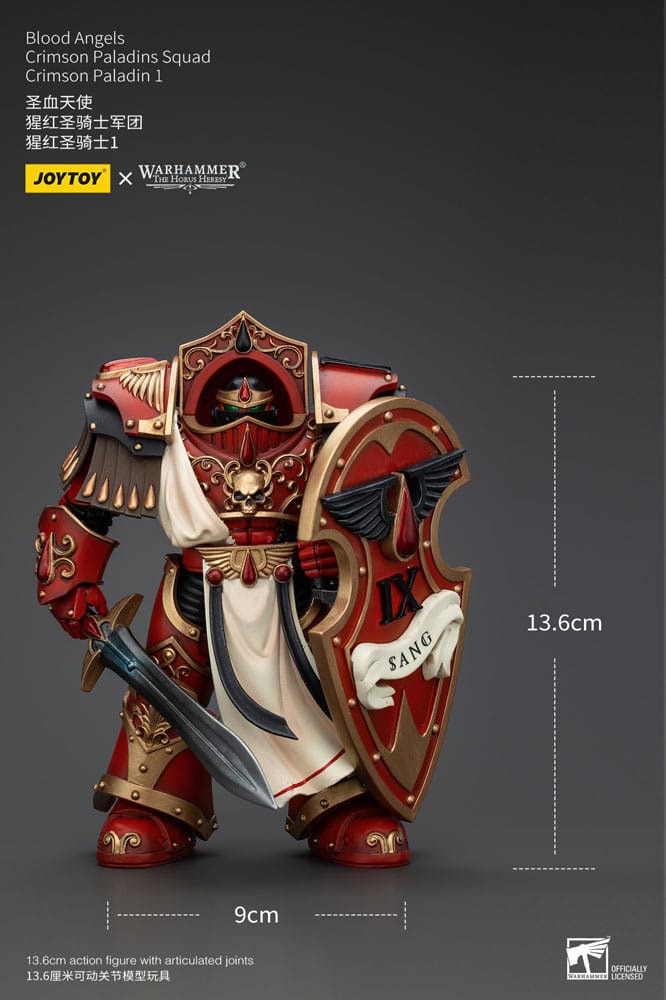 Warhammer Horus Heresy Action Figur 1/18 Blood Angels Crimson Paladins Squad Crimson Paladin 1 14 cm