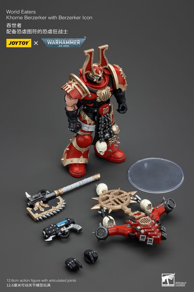 Warhammer 40K Aksiyon Şekil 1/18 Dünya Yiyenler Khorne Berzerker Berzerker Lcon 13 cm