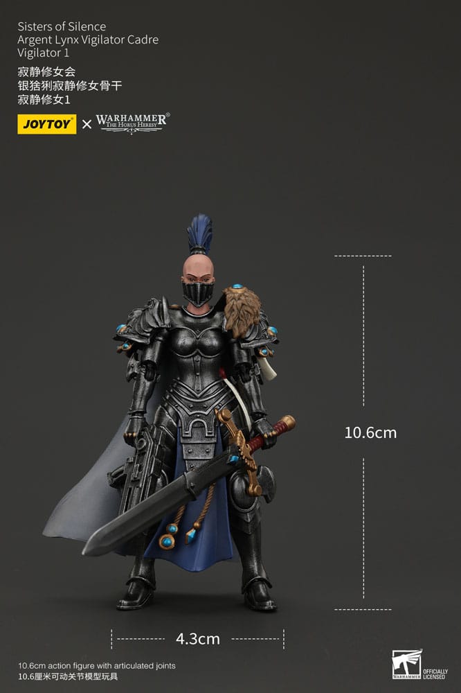 Warhammer the horus Heresy Actionfigur Silence Kızkardeşleri Argent Lynx Vigilatör Kadro Saldırıcı 1 19 cm