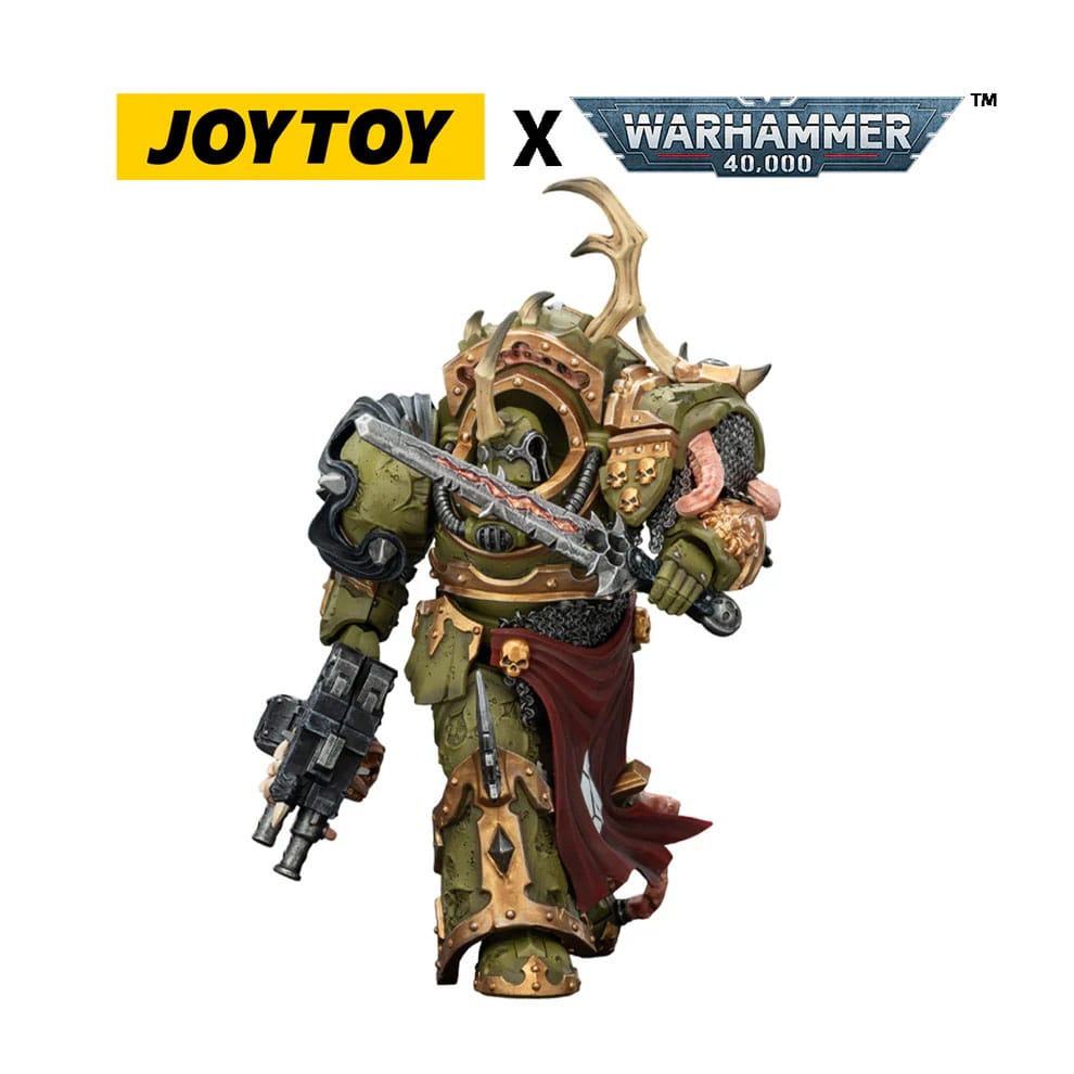 Warhammer 40,000 Akcijska figura Death Guard Blightlord Terminator 3 s Combi-bolterom i Bubotic Blade 14 cm