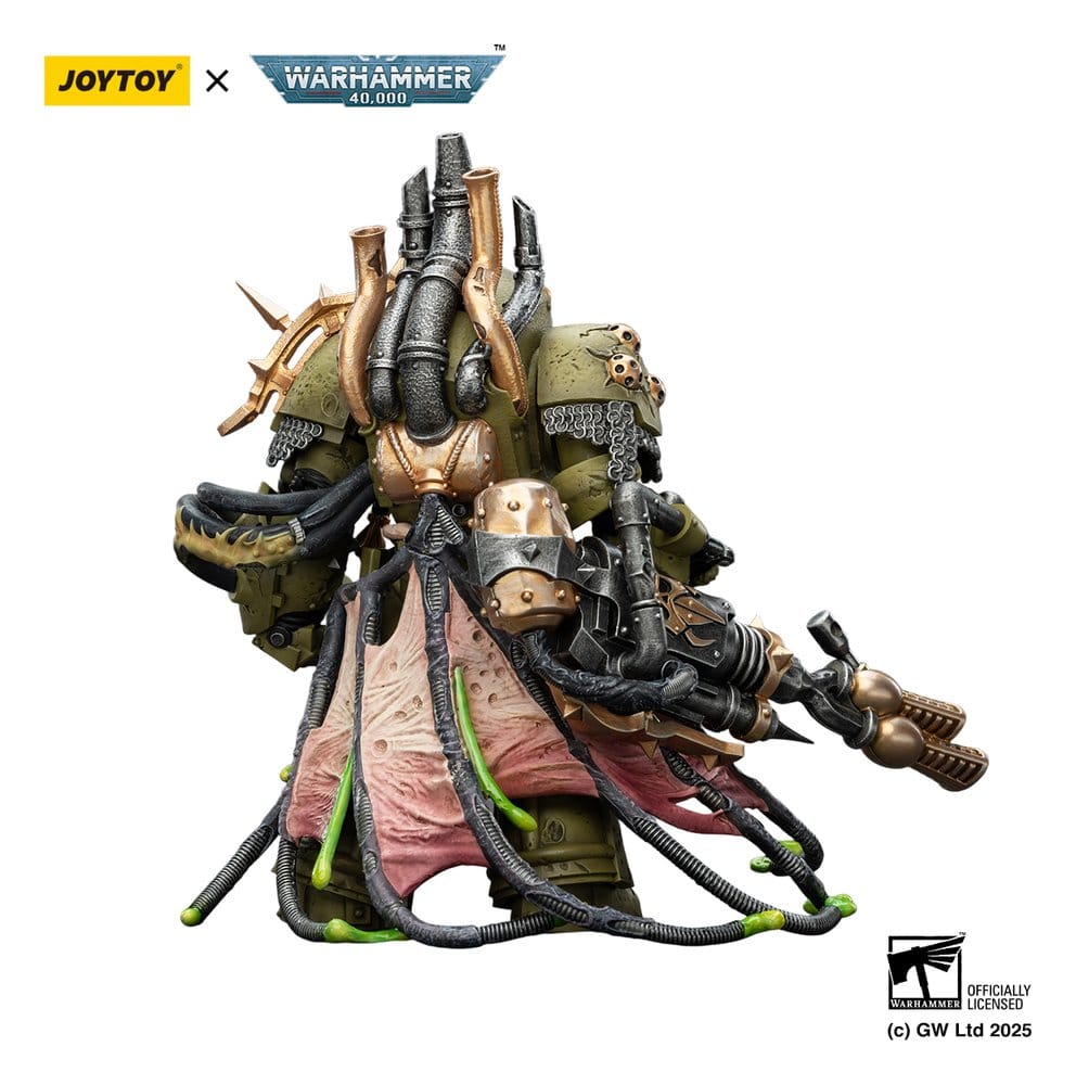 Warhammer 40.000 Actionfigur Death Guard Lord of Virulence mit Power Fist und Twin Plague Spewer 14 cm