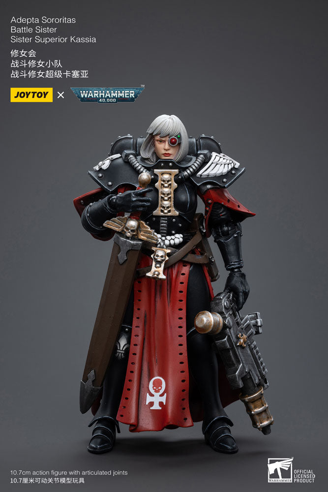 Warhammer 40k Aksiyon Figürü 1/18 Adepta Sororitas Savaş Kardeş Kardeş Kassia 10 cm