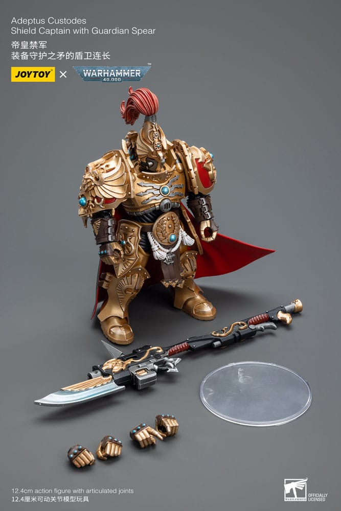 Warhammer 40K Action Şekil 1/18 Adeptus Custodes Guardian Spear ile Kaptan Kalkanı 12 Cm