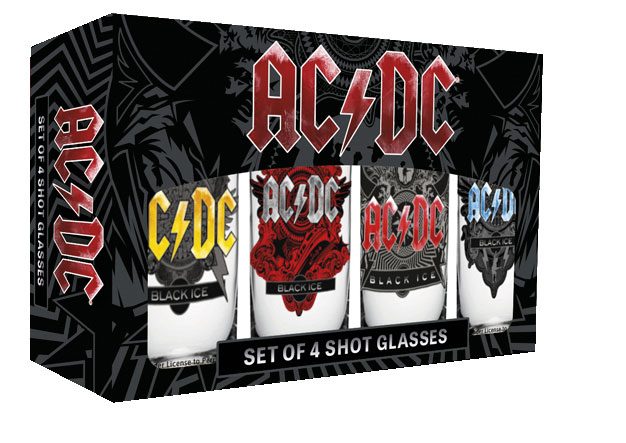 AC / DC Shotglass 4-Pack Black Ice