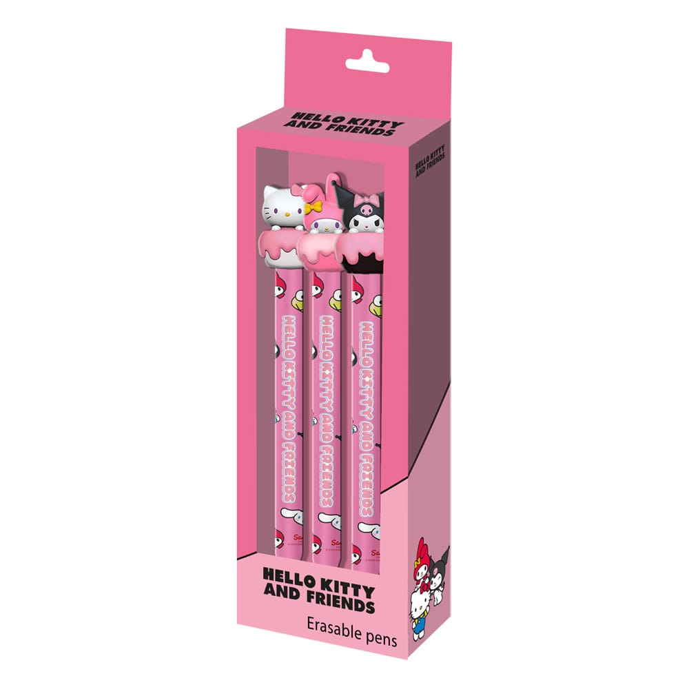 Sanrio slettbar gelpenner 3-pack