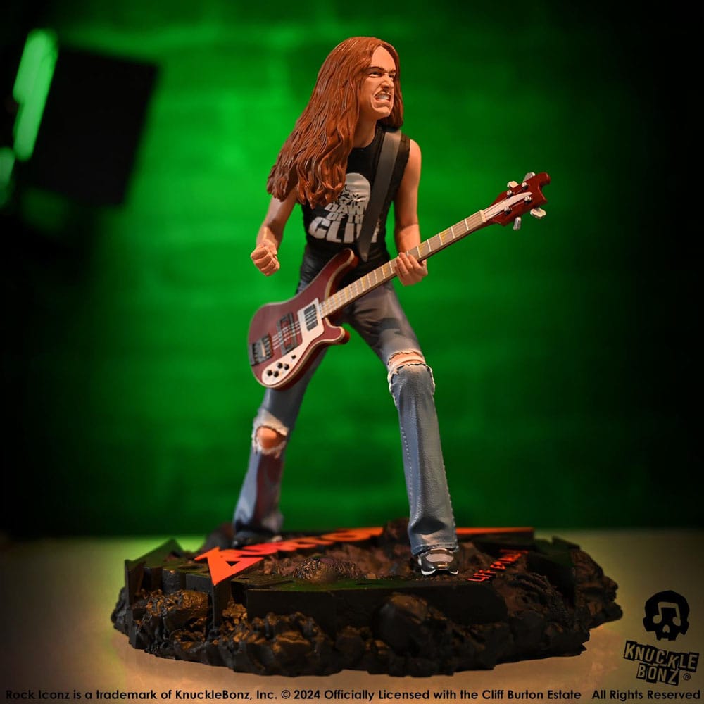 Estatua Metallica Rock Iconz Cliff Burton II 22 cm