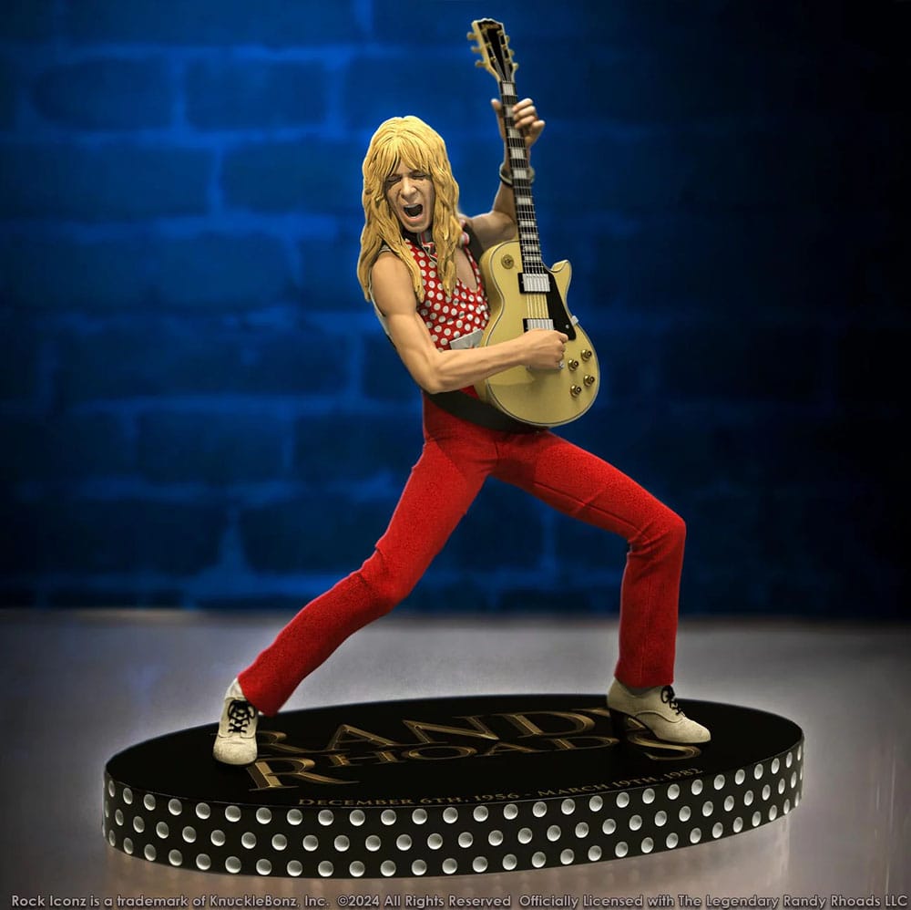 Estatua Randy Rhoads IV Rock Iconz Los primeros años Versión roja 24 cm