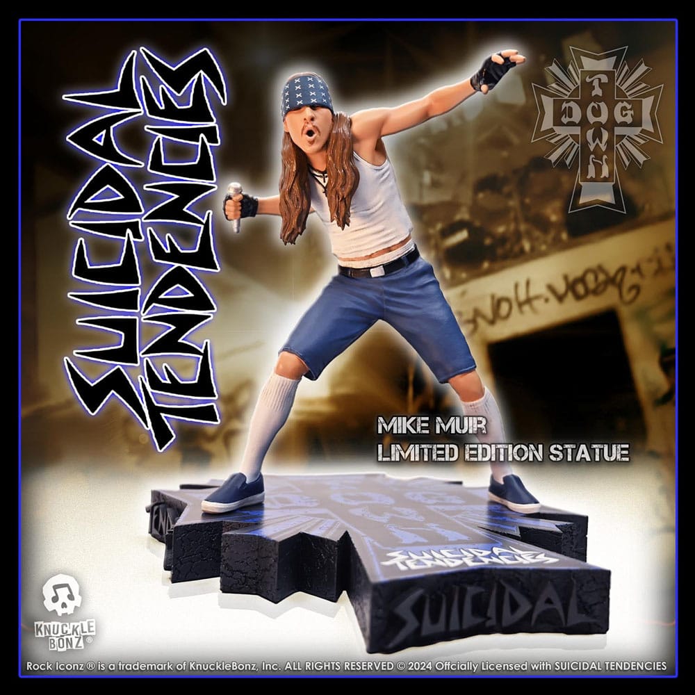 Tendencias suicidas Rock Iconz Estatua Mike Muir 22 cm